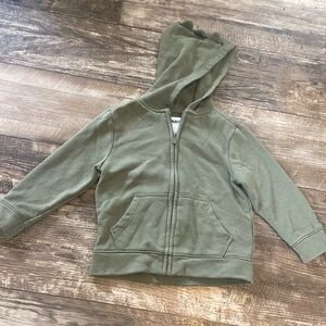 Old Navy boys 2T Olive Hoodie Dino Hood